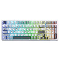 Aula F99 3 Modlu RGB Hot Swap Mekanik Linear GrayWood V3 Switch Kablosuz Makrolu Klavye Gri