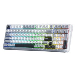 Aula F99 3 Modlu RGB Hot Swap Mekanik Linear GrayWood V3 Switch Kablosuz Makrolu Klavye Gri Aula F99 3 Modlu RGB Hot Swap Mekanik Linear GrayWood V3 Switch Kablosuz Makrolu Klavye Gri