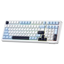 Aula F99 3 Modlu RGB Hot Swap Mekanik Linear GrayWood V3 Switch Kablosuz Makrolu Klavye Lacivert