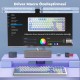 Aula F99 Mekanik RGB Hot Swap GrayWood V4 Switch 3 Modlu Kablosuz Makrolu Türkçe Q Klavye Mavi