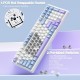 Aula F99 Mekanik RGB Hot Swap GrayWood V4 Switch 3 Modlu Kablosuz Makrolu Türkçe Q Klavye Mavi