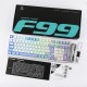 Aula F99 Mekanik RGB Hot Swap GrayWood V4 Switch 3 Modlu Kablosuz Makrolu Türkçe Q Klavye Mavi