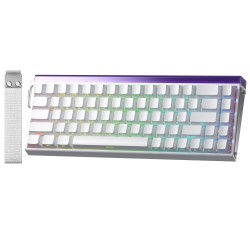 Beyaz Aula Hero68 He Manyetik Klavye Rapid Trigger Black King Switch 8000Hz RGB Neon TKL Hot Swap Oyuncu Klavyesi Beyaz