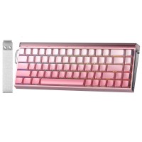 Aula Hero68 He Manyetik Klavye Rapid Trigger Black King Switch 8000Hz RGB Neon TKL Hot Swap Oyuncu Klavyesi Pembe