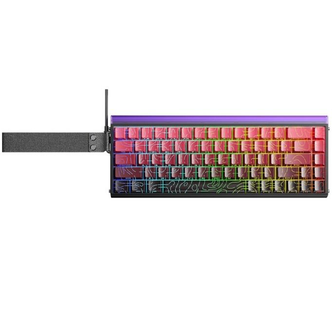 Aula Hero68 He Manyetik Klavye Rapid Trigger Dragon King Switch 8000Hz RGB Neon TKL Hot Swap Oyuncu Klavyesi Kırmızı