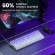 Aula Hero68 He Manyetik Klavye Rapid Trigger Dragon King Switch 8000Hz RGB Neon TKL Hot Swap Oyuncu Klavyesi Mor