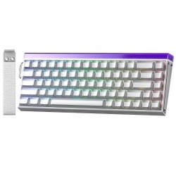 Beyaz Aula Hero68 He Manyetik Klavye Rapid Trigger Jade King Switch 8000Hz RGB Neon TKL Hot Swap Oyuncu Klavyesi Beyaz