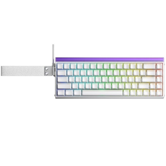 Aula Hero68 He Manyetik Klavye Rapid Trigger Jade King Switch 8000Hz RGB Neon TKL Hot Swap Oyuncu Klavyesi Beyaz