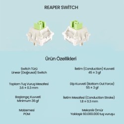 Aula Leobog Reaper Lineer Mekanik Switch 100 Adet Aula Leobog Reaper Lineer Mekanik Switch 100 Adet