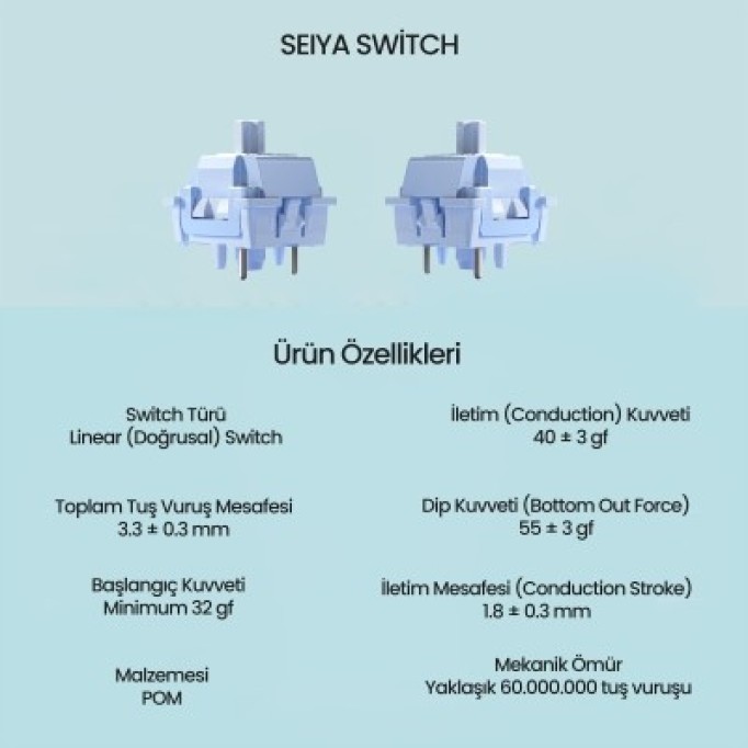 Aula Leobog Seiya Lineer Mekanik Switch 100 Adet