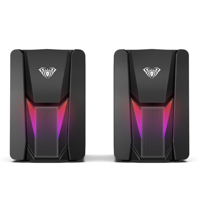 Aula N-108 1+1 USB/Aux Stereo 2.0 RGB Masaüstü Gaming Oyuncu Hoparlör Speaker Ses Sistemi