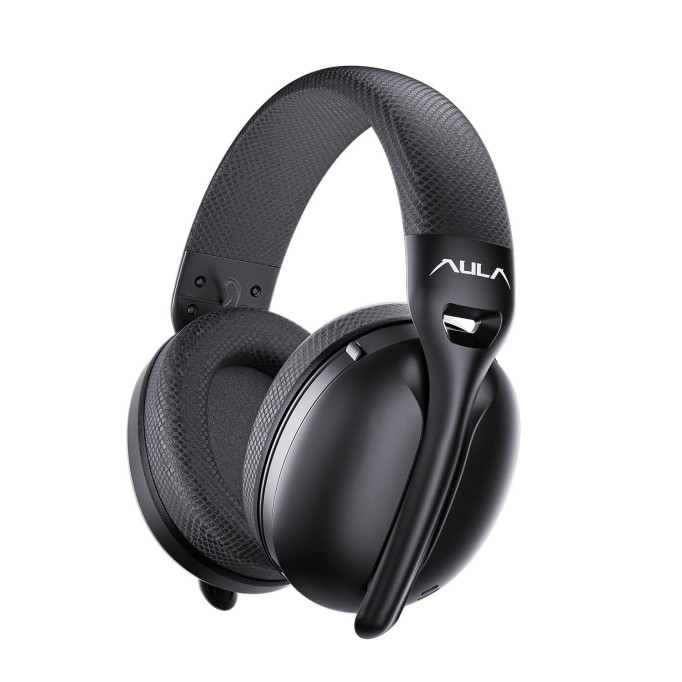 Aula S6 Ultra Hafif Kablosuz Bluetooth Type-C Mikrofonlu Gaming Oyuncu Kulaklığı Siyah