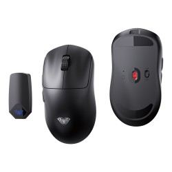 Aula SC800 LightWeight PAW3395 Sensör 26000 DPI 8000Hz Kablolu ve Kablosuz Gaming Oyuncu Mouse Siyah