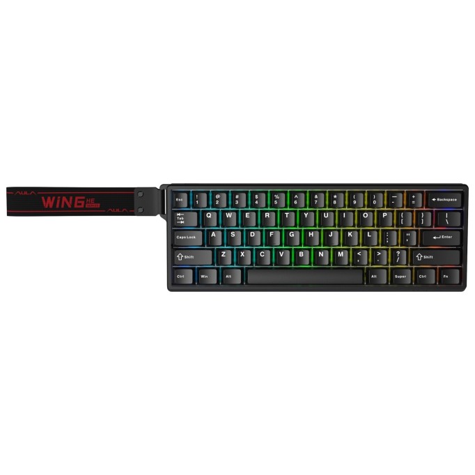 Aula Win60 HE Manyetik Klavye Rapid Trigger GrayWood Swtich 8000Hz RGB TKL Hot Swap Oyuncu Klavyesi Siyah