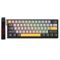 Aula Win60 He Max Manyetik Klavye Rapid Trigger Wing Chun Switch 8000Hz RGB TKL Hot Swap Oyuncu Klavyesi Sarı