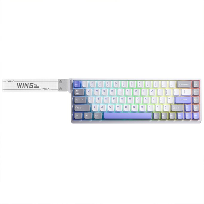 Aula Win68 He Max Manyetik Klavye Rapid Trigger Wing Chun Switch 8000Hz RGB TKL Hot Swap Oyuncu Klavyesi Mavi