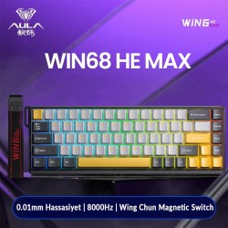 Aula Win68 He Max Manyetik Klavye Rapid Trigger Wing Chun Switch 8000Hz RGB TKL Hot Swap Oyuncu Klavyesi Sarı Aula Win68 He Max Manyetik Klavye Rapid Trigger Wing Chun Switch 8000Hz RGB TKL Hot Swap Oyuncu Klavyesi Sarı