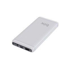 Bix 10000mAh 20W PD Type-C ve USB-A SCP 22.5W QC 3.0 18W Çift Çıkışlı LED Ekranlı Powerbank Beyaz Bix 10000mAh 20W PD Type-C ve USB-A SCP 22.5W QC 3.0 18W Çift Çıkışlı LED Ekranlı Powerbank Beyaz