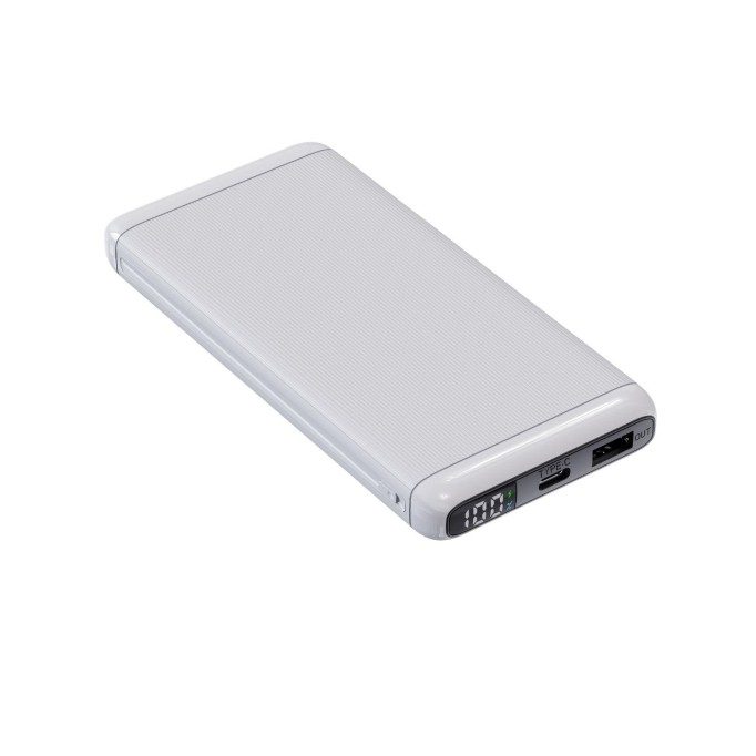 Bix 10000mAh 20W PD Type-C ve USB-A SCP 22.5W QC 3.0 18W Çift Çıkışlı LED Ekranlı Powerbank Beyaz