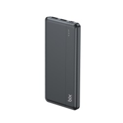 10000mAh Bix 10000mAh Çift USB Çıkışlı ve LED Bildirimli Portatif Powerbank Siyah