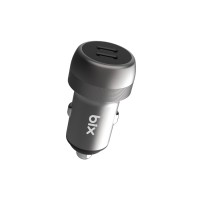 Bix 100W 2*Type-C PD 3.0 Portlu PPS Destekli Mini Araç içi Hızlı Şarj Cihazı Gri