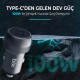 Bix 100W 2*Type-C PD 3.0 Portlu PPS Destekli Mini Araç içi Hızlı Şarj Cihazı Gri