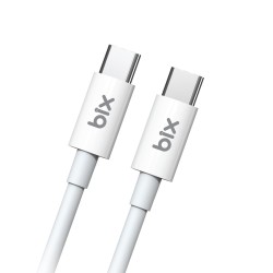 Bix 100W 5Gbps E-Mark Çipli Type-C to Type-C PD Şarj ve Data Kablosu 2 Metre Beyaz Bix 100W 5Gbps E-Mark Çipli Type-C to Type-C PD Şarj ve Data Kablosu 2 Metre Beyaz