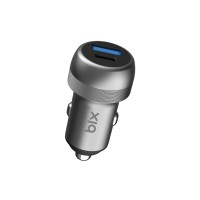 Bix 100W Type-C PD 65W ve USB-A QC 35W PPS Destekli Çift Çıkışlı Mini Araç içi Hızlı Şarj Cihazı Gri