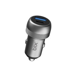 Bix 100W Type-C PD 65W ve USB-A QC 35W PPS Destekli Çift Çıkışlı Mini Araç içi Hızlı Şarj Cihazı Gri Bix 100W Type-C PD 65W ve USB-A QC 35W PPS Destekli Çift Çıkışlı Mini Araç içi Hızlı Şarj Cihazı Gri