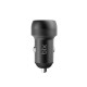 Bix 100W Type-C PD 65W ve USB-A QC 35W PPS Destekli Çift Çıkışlı Mini Araç içi Hızlı Şarj Cihazı Gri