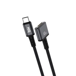 Bix 140W Type-C to Magsafe 3 Macbook Pro ve Macbook Air 13″ 14″ 16″ M1 M2 Uyumlu Manyetik Örgülü Şarj Kablosu 2 Metre