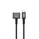Bix 140W Type-C to Magsafe 3 Macbook Pro ve Macbook Air 13″ 14″ 16″ M1 M2 Uyumlu Manyetik Örgülü Şarj Kablosu 2 Metre