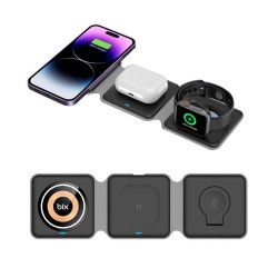 Bix 15W 3’ü 1 Arada iPhone Apple Watch AirPods Uyumlu Katlanabilir Şarj Standı Manyetik Kablosuz Şarj İstasyonu Bix 15W 3’ü 1 Arada iPhone Apple Watch AirPods Uyumlu Katlanabilir Şarj Standı Manyetik Kablosuz Şarj İstasyonu