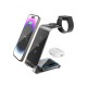Bix 15W 3’ü 1 Arada iPhone Apple Watch AirPods Uyumlu Ultra İnce Manyetik Kablosuz Şarj İstasyonu