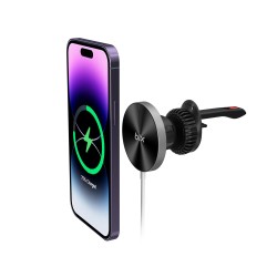 Bix 15W MagSafe Uyumlu Kablosuz Şarj ve Manyetik Araç içi Telefon Tutucu Siyah Bix 15W MagSafe Uyumlu Kablosuz Şarj ve Manyetik Araç içi Telefon Tutucu Siyah