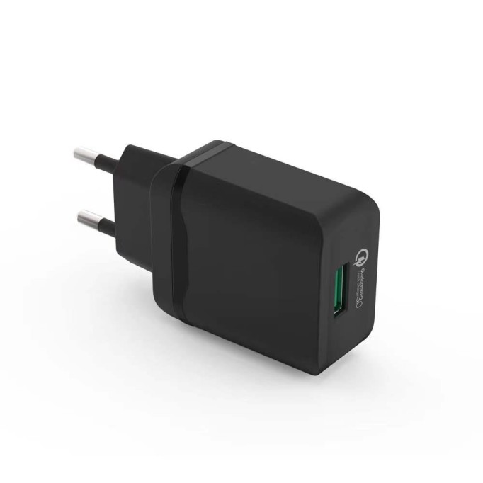 Bix 18W QC 3.0 Hızlı Şarj Cihazı ve Micro USB Kablo Siyah