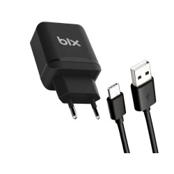 Bix 18W QC 3.0 Hızlı Şarj Cihazı ve Type-C USB Kablo Siyah