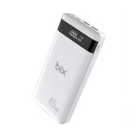 Bix 20000mAh 45W 2*USB ve Type-C Hızlı Şarj Destekli Led Göstergeli Powerbank Beyaz