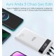 Bix 20000mAh 45W 2*USB ve Type-C Hızlı Şarj Destekli Led Göstergeli Powerbank Beyaz