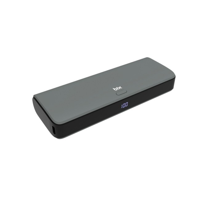 Bix 20000mAh SCP 22.5W USB-A ve Type-C PD 20W Çift Çıkışlı Dijital Ekranlı Portatif Powerbank Gri