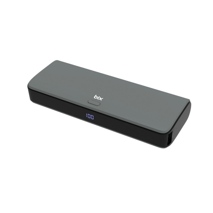 Bix 20000mAh SCP 22.5W USB-A ve Type-C PD 20W Çift Çıkışlı Dijital Ekranlı Portatif Powerbank Gri