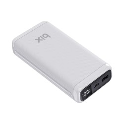 20000mAh Bix 20000mAh USB-A 22.5W ve Type-C PD 20W Çift Çıkışlı LED Ekranlı Powerbank Beyaz