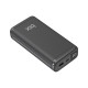 Bix 20000mAh USB-A 22.5W ve Type-C PD 20W Çift Çıkışlı LED Ekranlı Powerbank Siyah