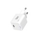 Bix 20W GaN USB-C Hızlı Şarj Adaptörü iPhone, Android ve iPad Uyumlu Type-C PD Şarj Aleti Beyaz