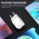 Bix 20W GaN USB-C Hızlı Şarj Adaptörü iPhone, Android ve iPad Uyumlu Type-C PD Şarj Aleti Beyaz