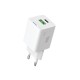 Bix 30W GaN USB-C + USB-A Hızlı Şarj Adaptörü iPhone, Android ve iPad Uyumlu Type-C PD PPS Şarj Aleti Beyaz