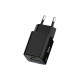Bix 30W GaN USB-C + USB-A Hızlı Şarj Adaptörü iPhone, Android ve iPad Uyumlu Type-C PD PPS Şarj Aleti Siyah