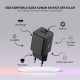 Bix 30W GaN USB-C + USB-A Hızlı Şarj Adaptörü iPhone, Android ve iPad Uyumlu Type-C PD PPS Şarj Aleti Siyah