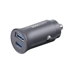 Bix 33W SuperVooc 2.0 Type-C PD ve USB-A Çift Portlu Araç içi Hızlı Şarj Cihazı