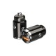 Bix 45W Type-C PD ve USB-A QC 3.0 18W Çift Çıkışlı Mini Metal Araç Şarj Cihazı Siyah